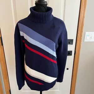 New Vintage women’s Field Gear cotton blue pull over turtleneck sweater. Large